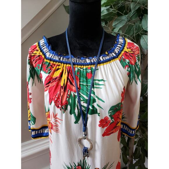 Free Market by Flying Tomato Mini Dress Womens Small White Floral Long Sleeve - Picture 5 of 11